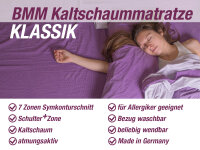 BMM Matratze Klassik 15 - orthopädische 7-Zonen Kaltschaummatratze, H2/H3